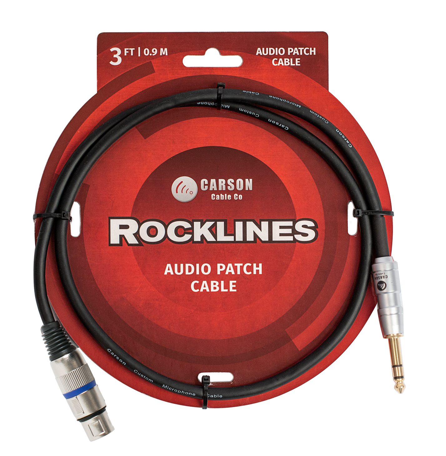Carson | RAD33ST | 3 ft Microphone/Audio Cable | Black Carson | RAD33ST | 3 ft Microphone/Audio Cable | Black
